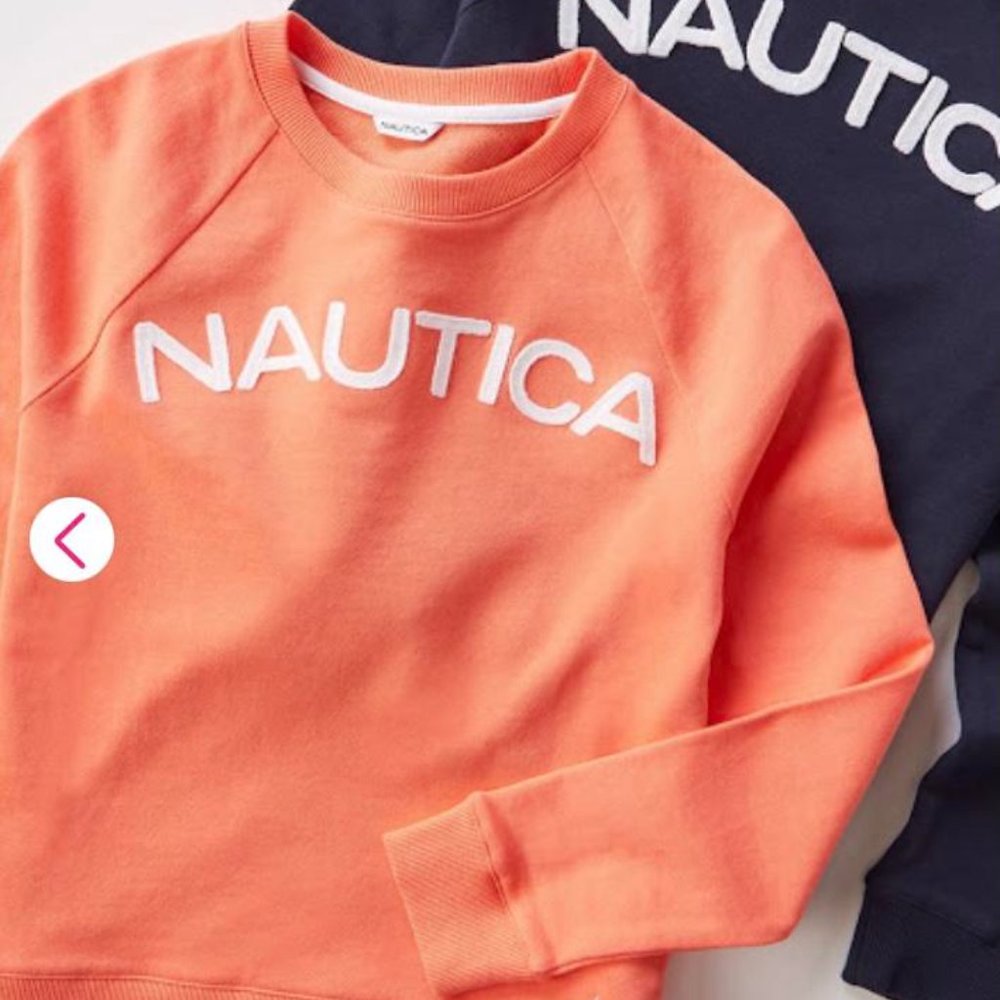 Like New Vibrant Coral NAUTICA Crewneck